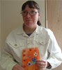 Participant holding her finished product at Peterlee