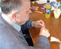 Bobby taking part in our Say it with Flowers workshop