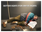Better lights for safer nights postcard