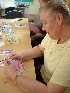 Janice sewing at the Speak Up With Textile Course