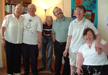 steering group members at the office